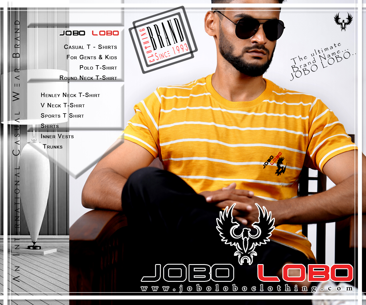 3-JOBO LOBO-013-RN WHITE YELLOW STRIPES 3-JOBO LOBO-013-RN WHITE YELLOW STRIPES