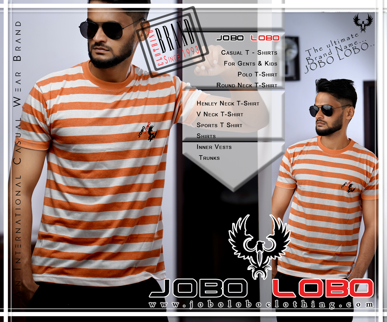 5-JOBO LOBO-012-RN WHITE BROWN STRIPES 5-JOBO LOBO-012-RN WHITE BROWN STRIPES